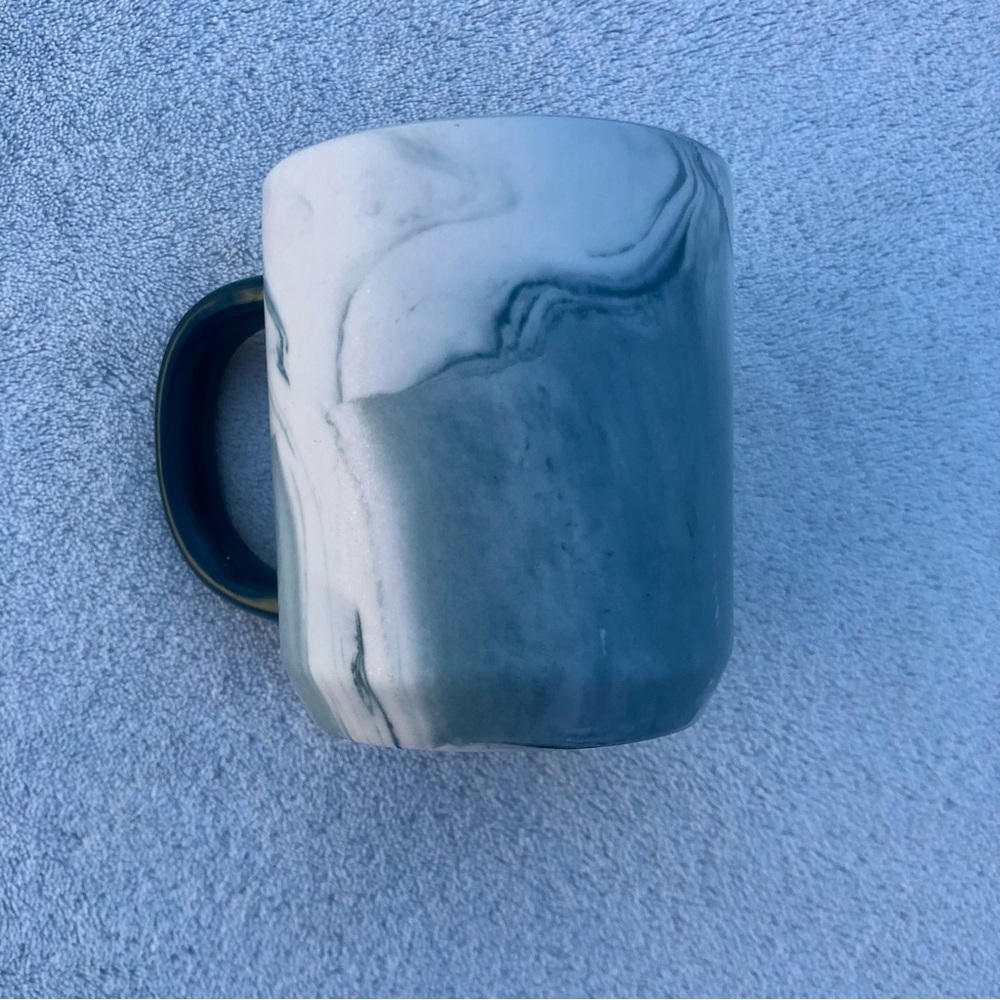 Threshold Coffee Mug Green & White Marble Tie-dye Stoneware